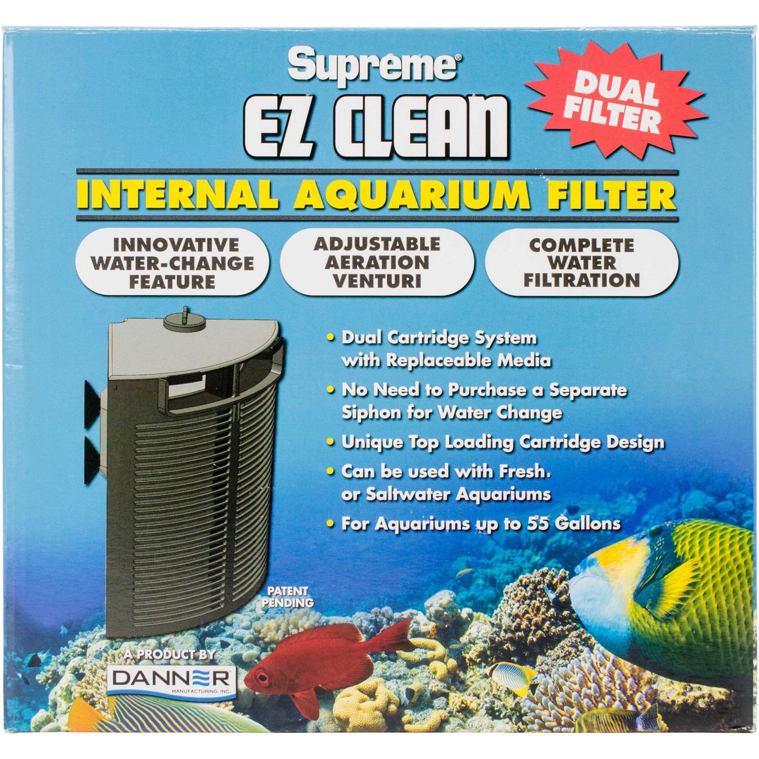 Alternative view of Supreme EZ Clean Internal Aquarium Filter Dual Cartridge