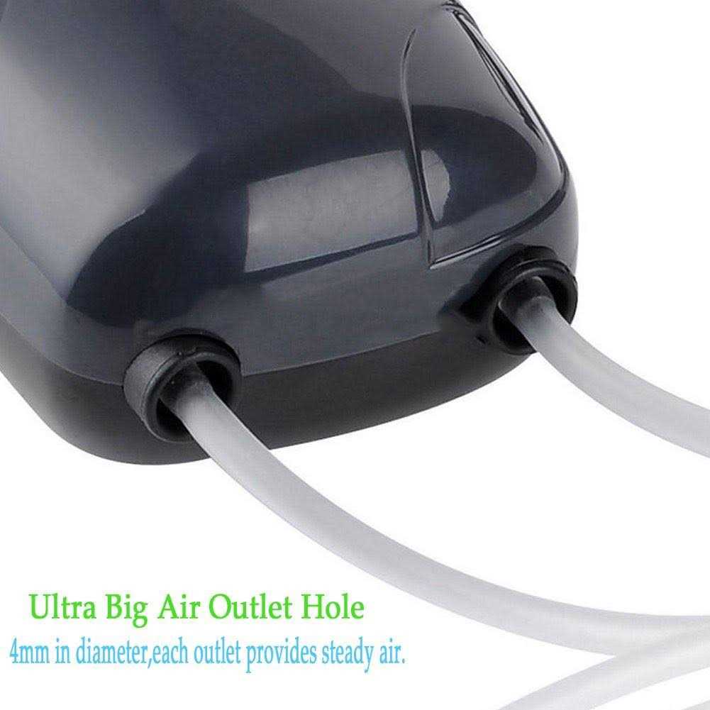 Alternative view of petpetssmart Slient 2 Air Bubble Disk Stone Aerator Aquarium Fish Tank Pond Pump Hydroponic Oxygen with 2M Silicone Tube