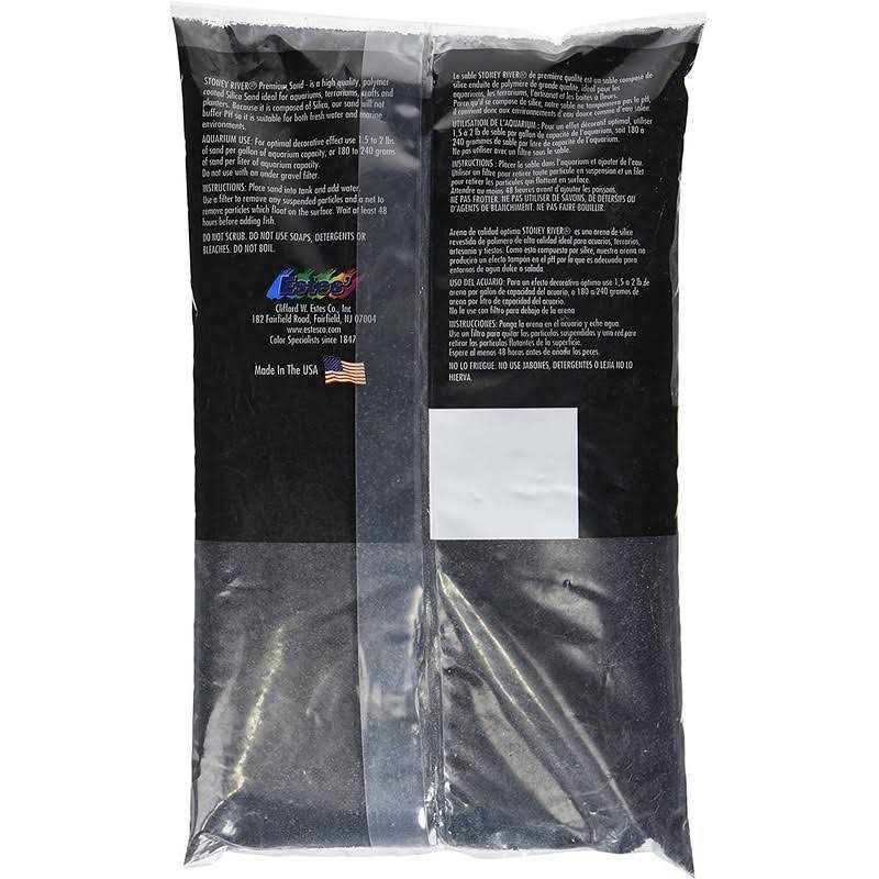 Alternative view of Estes Gravel Products AES06606 Este Marine Sand Black for Aquarium