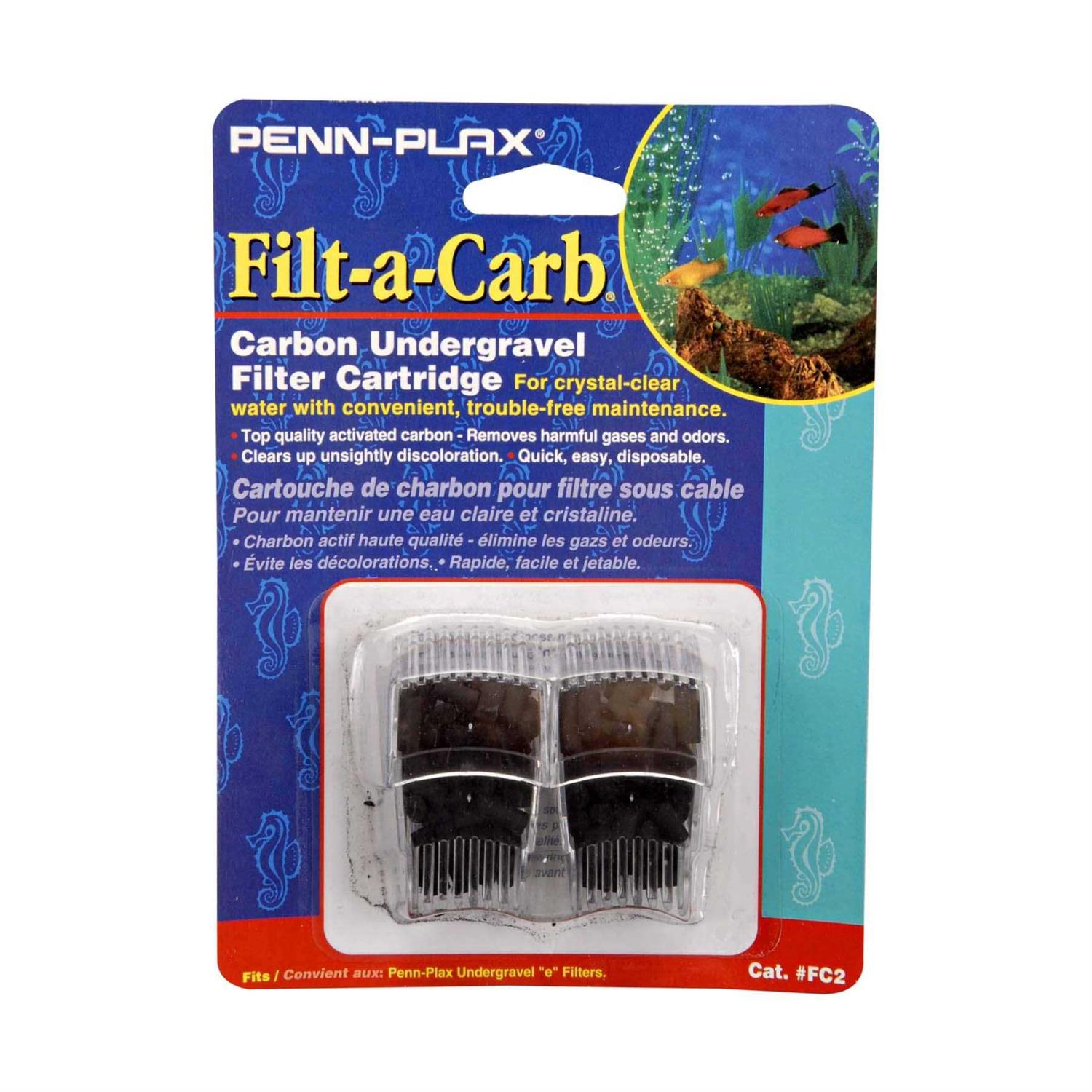 Alternative view of Filt-a-Carb Activated Carbon Media Cartridges for Multi-Pore and Undergravel E Filters Penn Plax