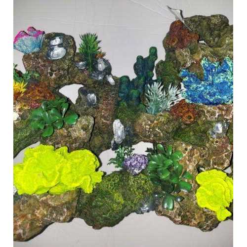 Alternative view of Top Fin Stone and Coral Bubbler Aquarium Tank Ornament