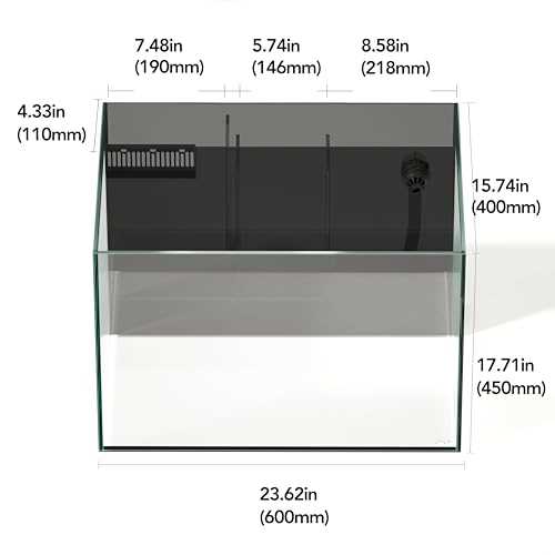 Alternative view of Landen 60P 26.23 Gallon Ultra Clear All Glass Rimless Low Iron Aquarium Tank with Rear Filtration Chamber for Salt and Fresh (Return Pump Included)