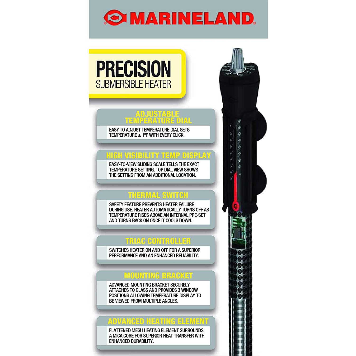 Alternative view of Marineland Precision Submersible Aquarium Heater