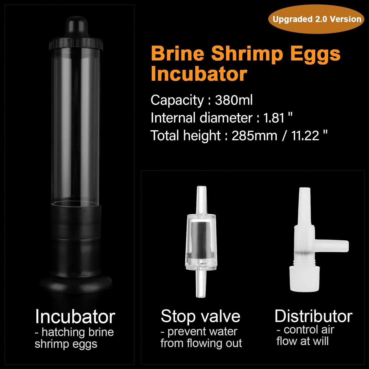 Alternative view of Brine Shrimp Eggs Incubator Hatchery Artemia Eggs Hatchery Kit Fish Tank Hatch Tool for Aquarium Brine Shrimp Eggs