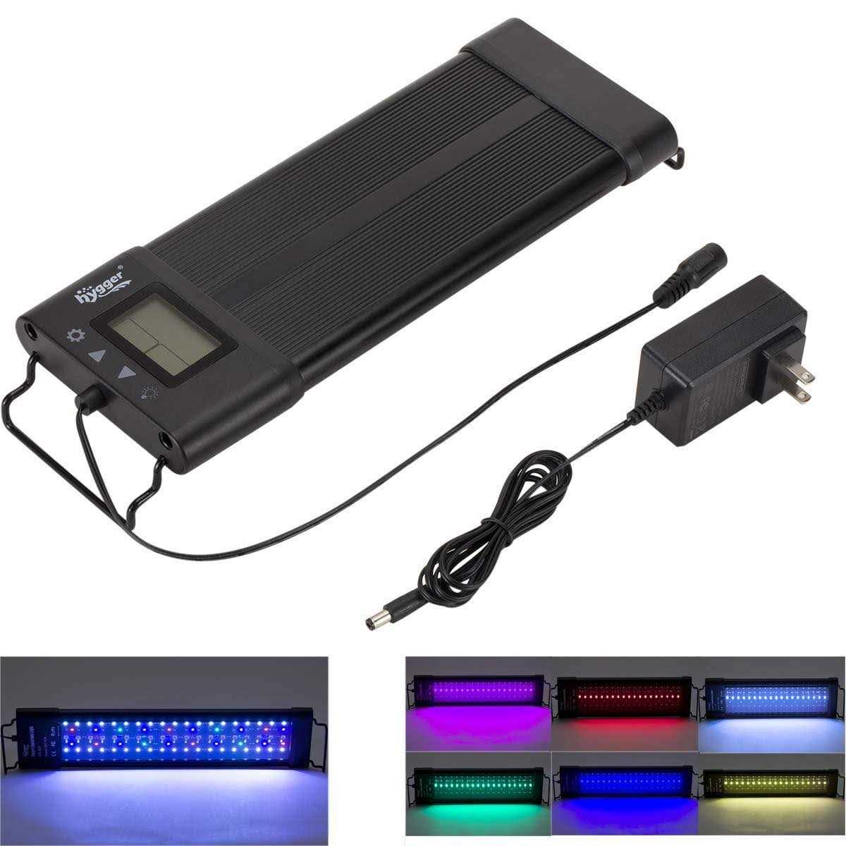 Alternative view of Hygger Auto On Off LED Aquarium Light Extendable 7 Colors Full Spectrum Light Fixture for Freshwater Planted Tank Build