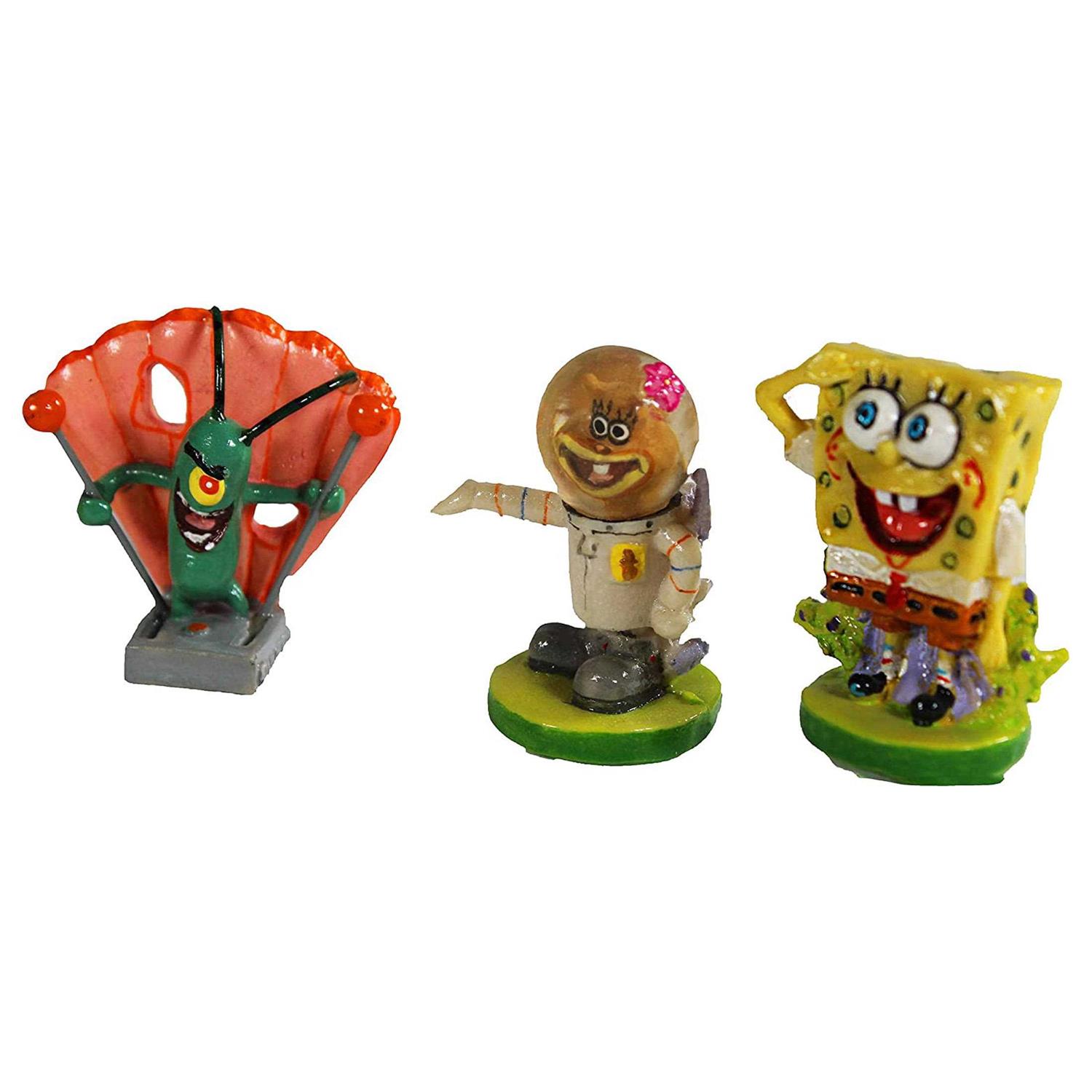 Alternative view of Penn-Plax Officially Licensed Spongebob 6 Piece Mini Aquarium Ornament Set Great for Saltwater and Freshwater Tanks