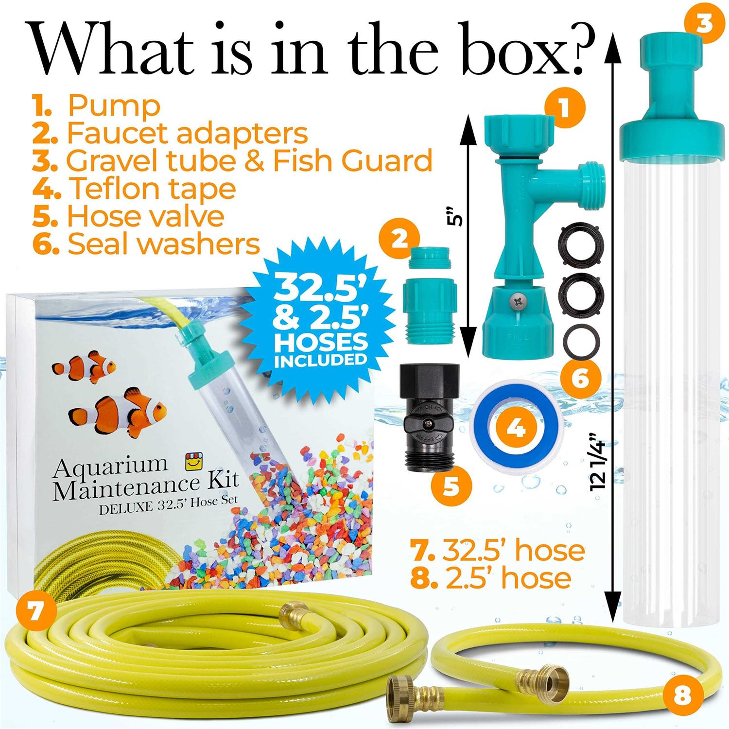 Alternative view of Gravel Vacuum for Aquarium Fish Tank Cleaning Tool Kit Aquarium Water Changer Siphon with Water Control Valve Heavy Duty Aquarium Gravel Cleaner