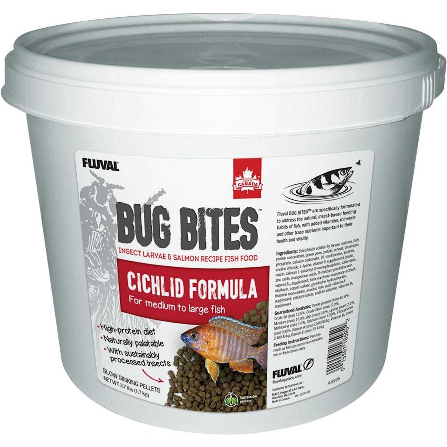 Fluval Bug Bites Cichlid Fish Food Medium Sized Fish