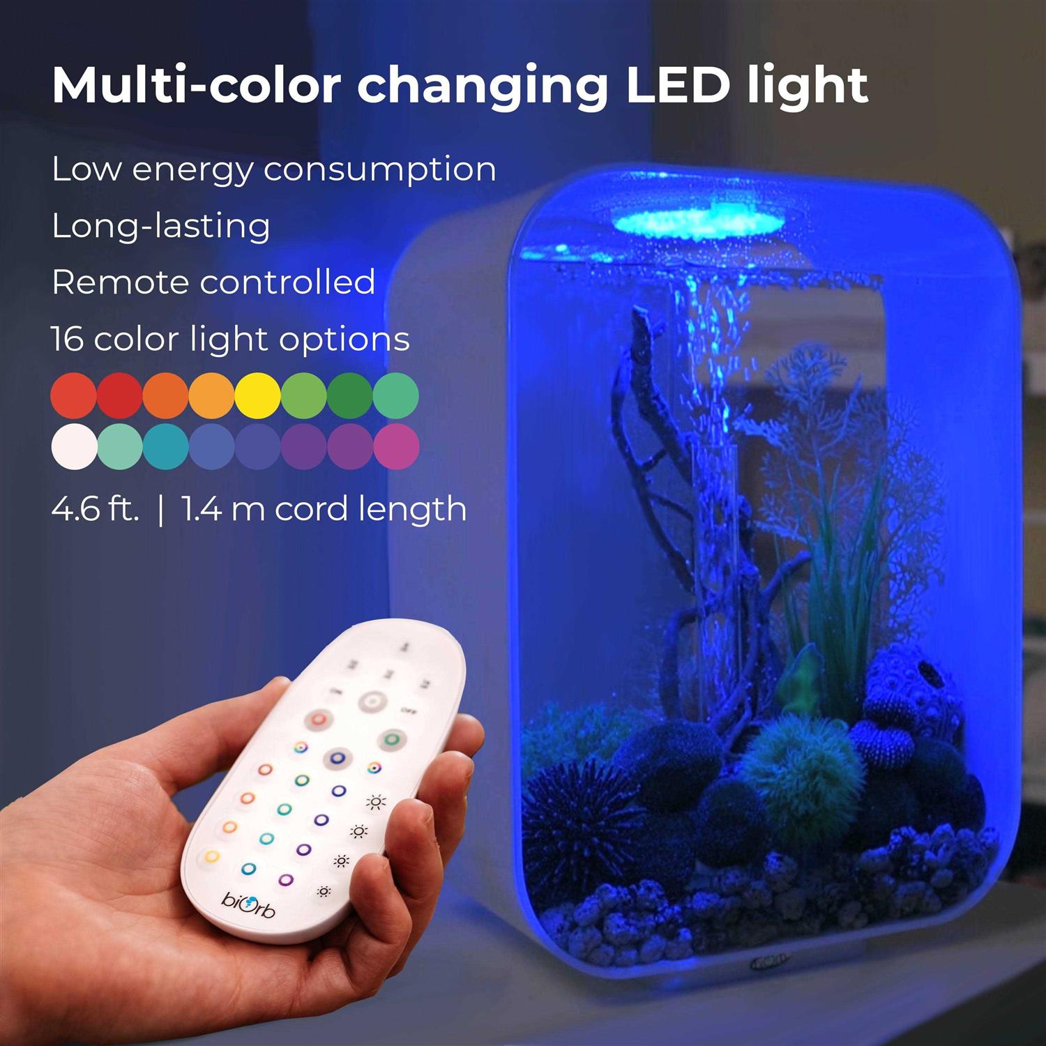 Alternative view of biOrb Life 15 Aquarium with MCR Light