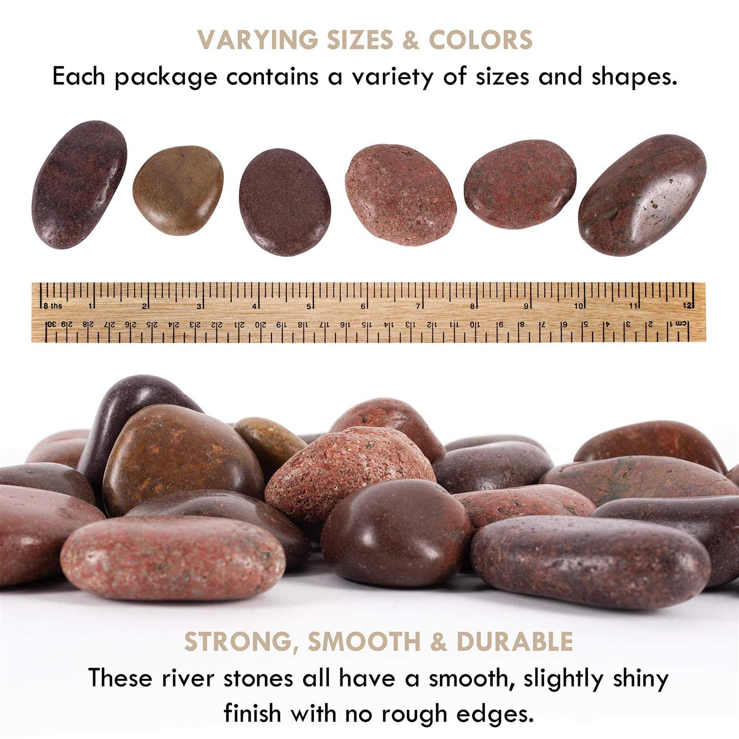 Alternative view of Galashield River Rocks Pebbles for Plants Natural Decorative Polished Stones for Planters Succulent Rocks Aquarium Gravel