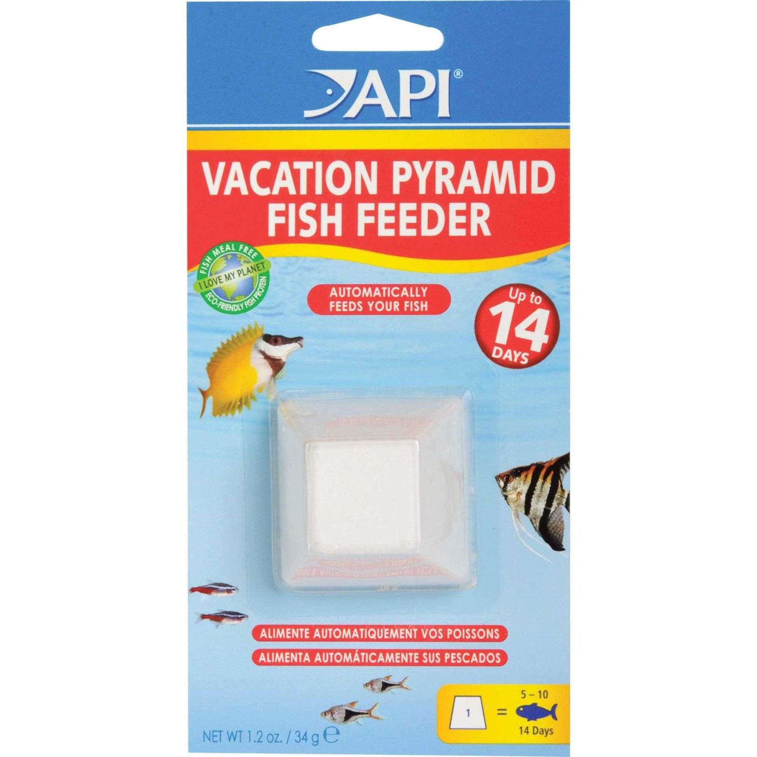 Api Vacation Pyramid Fish Feeder 14-Day 1.2-Ounce Automatic Fish Feeder