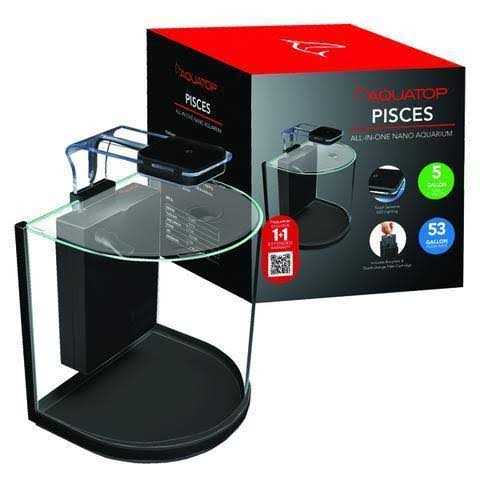 Alternative view of Aquatop Pisces Nano Bullet Glass Aquarium