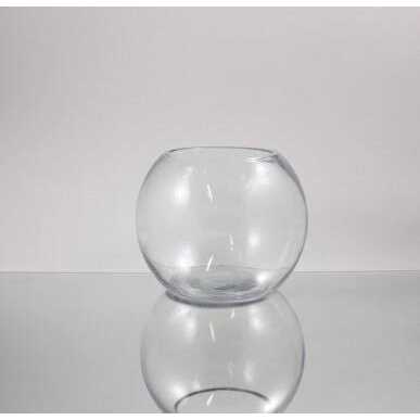 Alternative view of WGV Clear Bubble Bowl Glass Vase