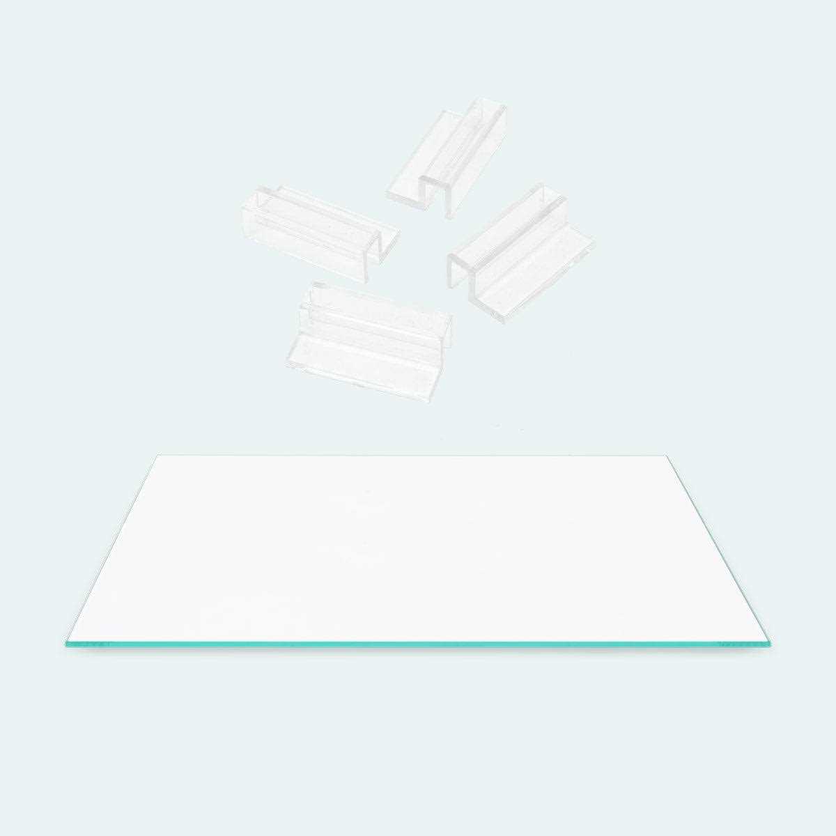 UNS Cube Aquarium Tank Glass Lid with Clear Clips