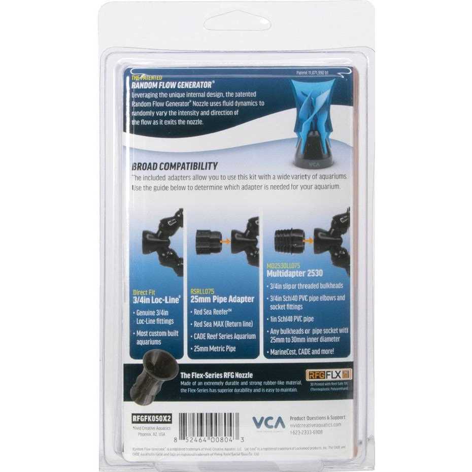 Alternative view of VCA Vivid Creative Flex Series Ultimate Return Line Upgrade Kit Dual 1/2 Flex-Series RFG Saltwater Aquarium