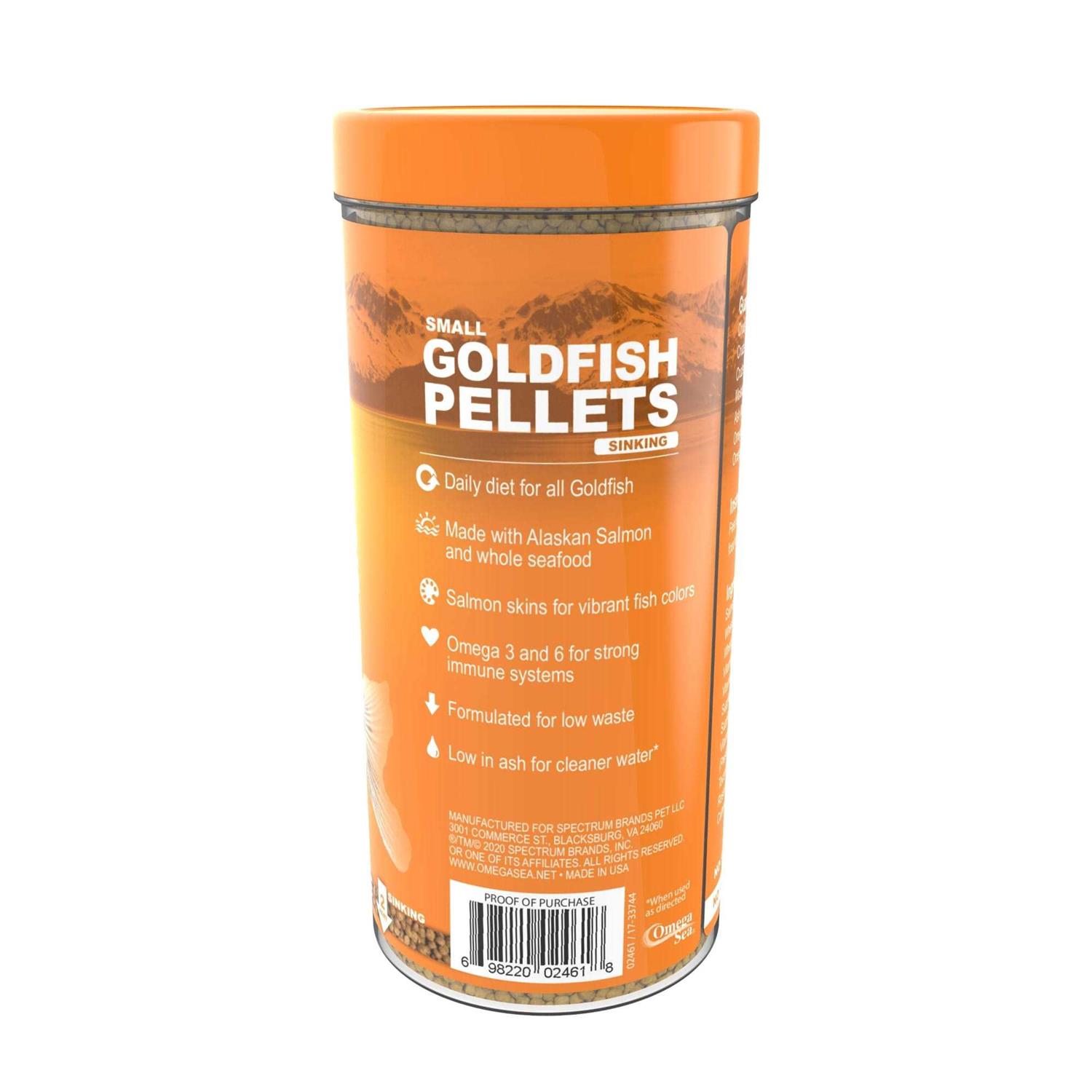 Alternative view of Omega One Sinking Small Goldfish Pellets