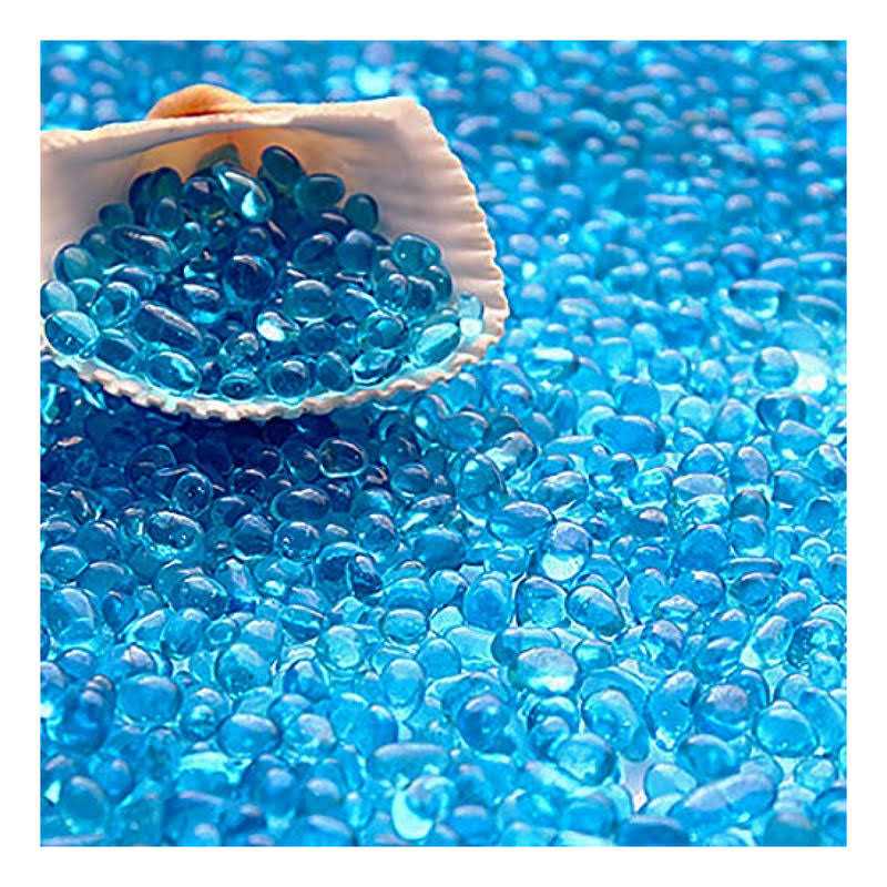Alternative view of Wayber Glass Stones 1lb/460g Irregular Sea Glass Pebbles Non-toxic Artificial Crystal Gemstones for Aquarium Turtle Tank Vase Filler Terrarium Flowe