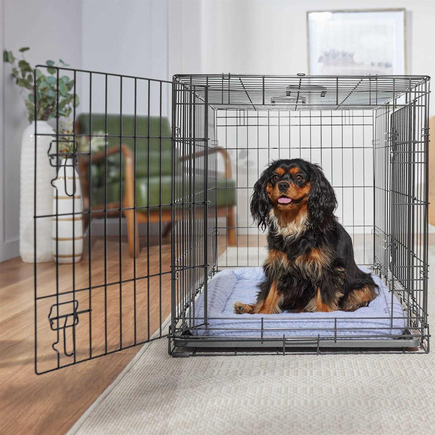 Frisco Heavy Duty Fold & Carry Double Door Collapsible Wire Dog Crate