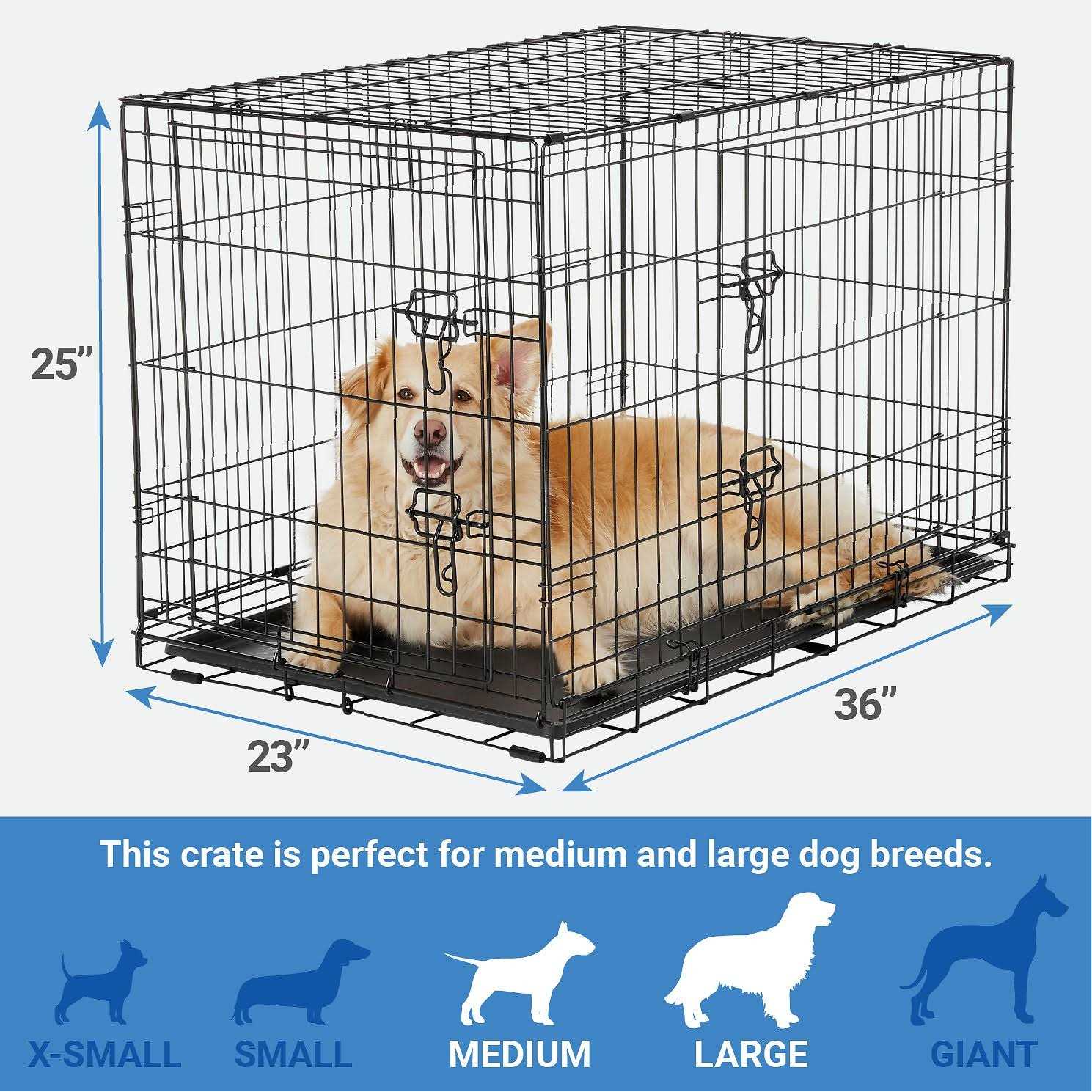 Alternative view of Frisco Heavy Duty Fold & Carry Double Door Collapsible Wire Dog Crate