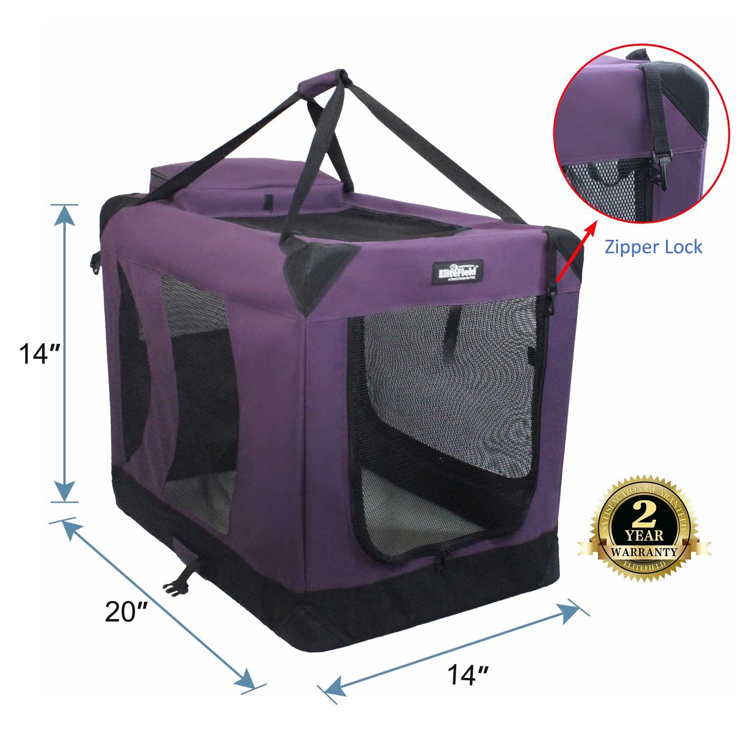 Alternative view of EliteField 3-Door Folding Soft Dog Crate