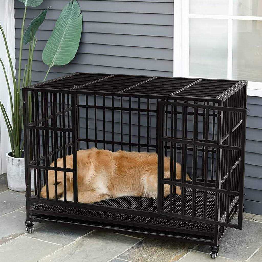 Alternative view of Vitesse Heavy Duty Indestructible high Anxiety Dog Crate cage for Outdoor and Indoor with Removable Tray