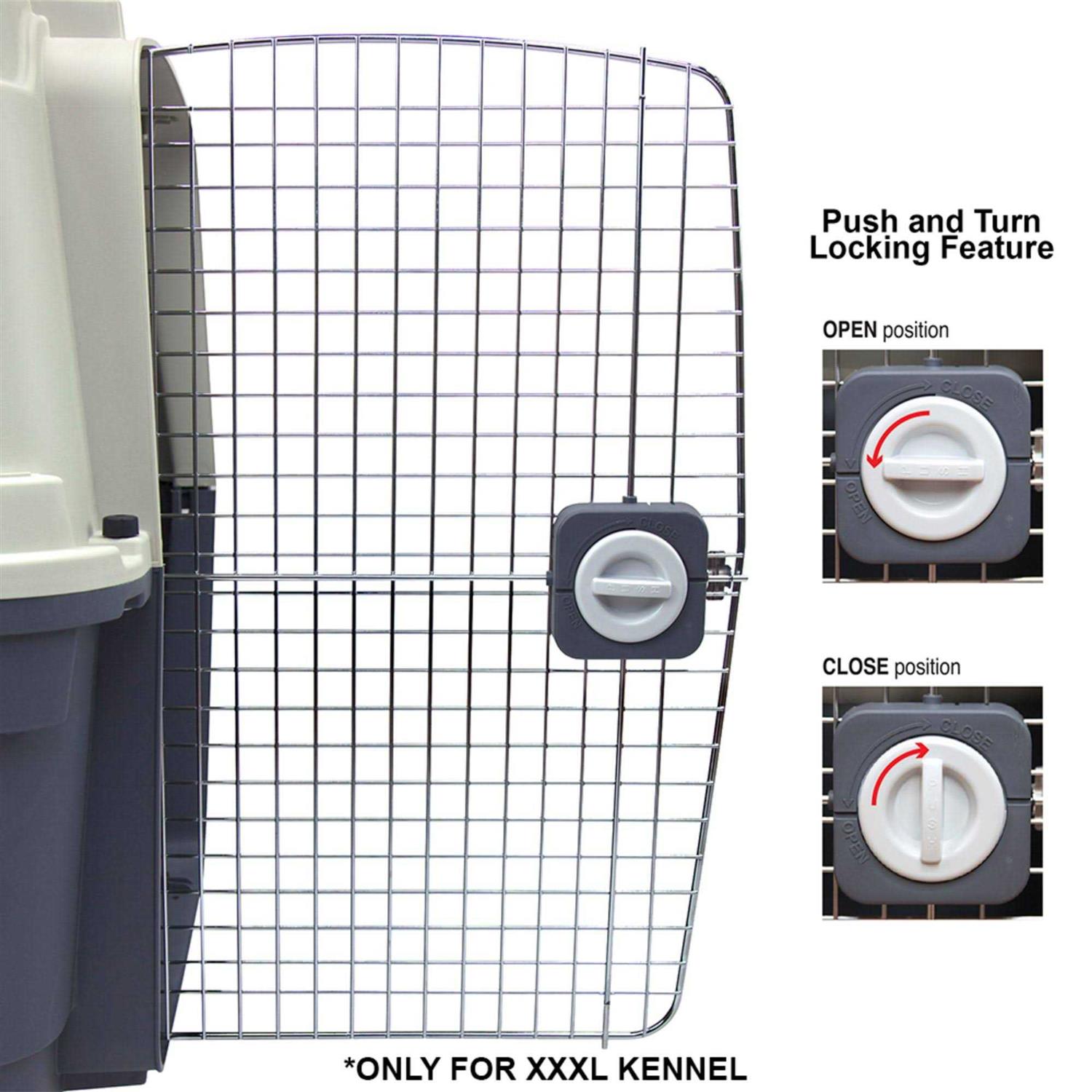 Alternative view of Sportpet Designs Plastic Kennels Rolling Plastic Wire Door Travel Dog Crate