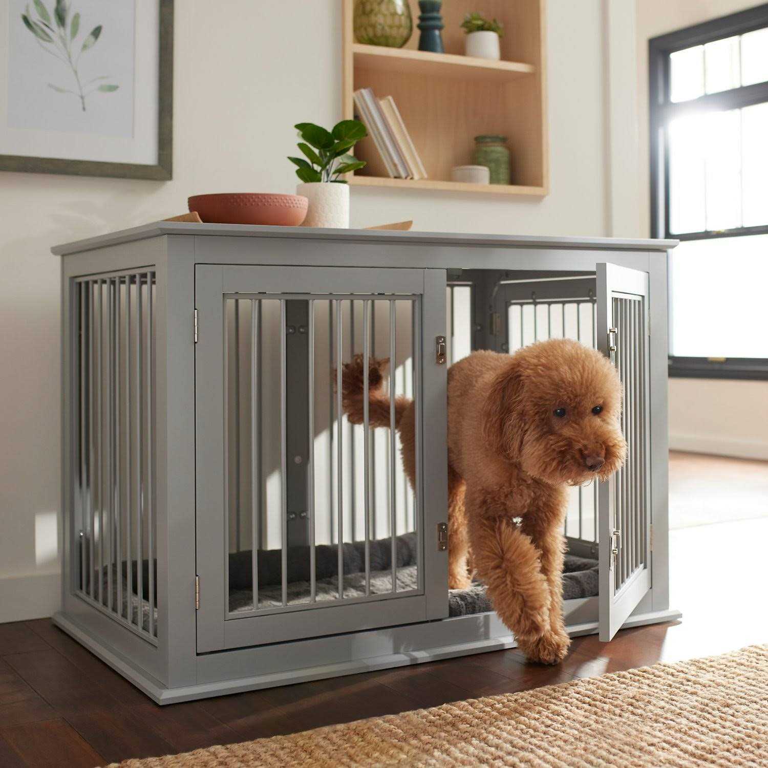 Alternative view of Frisco Double Door Furniture Style Dog Crate