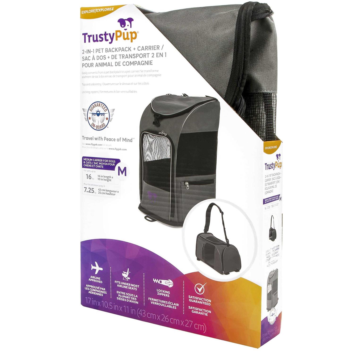 Alternative view of Trustypup 2-in-1 Pet Backpack Travel Carrier