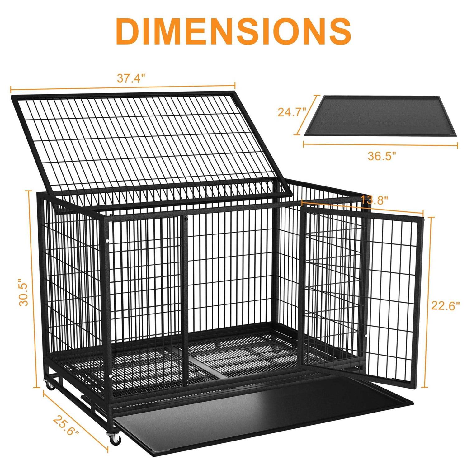 Alternative view of Boldbone 48/38 inch Heavy Duty Dog Crate for Large Dogs Dog Kennels and Metal Wire Cages