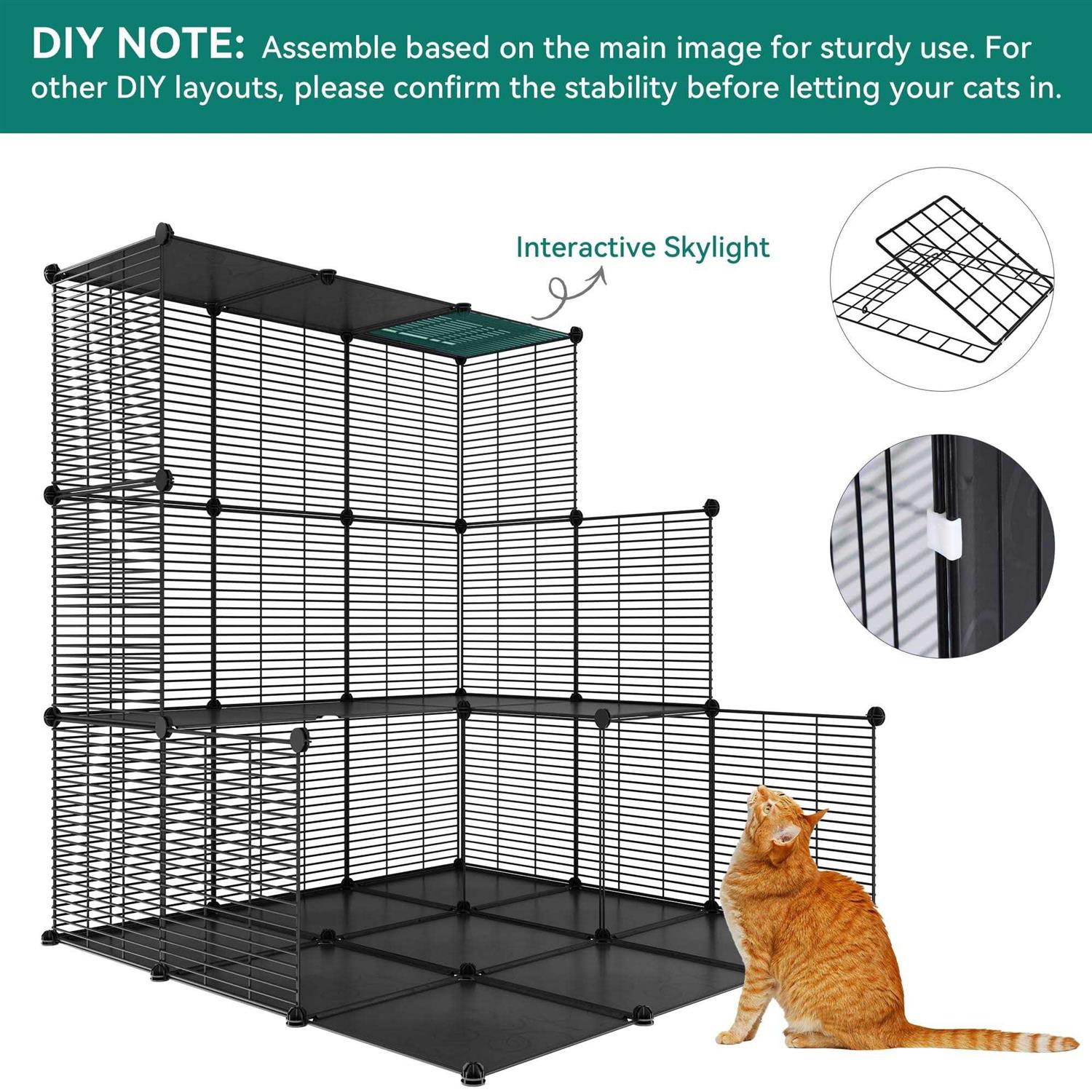 Alternative view of YITAHOME 4 Tier Cat Hammock Cat Enclosure