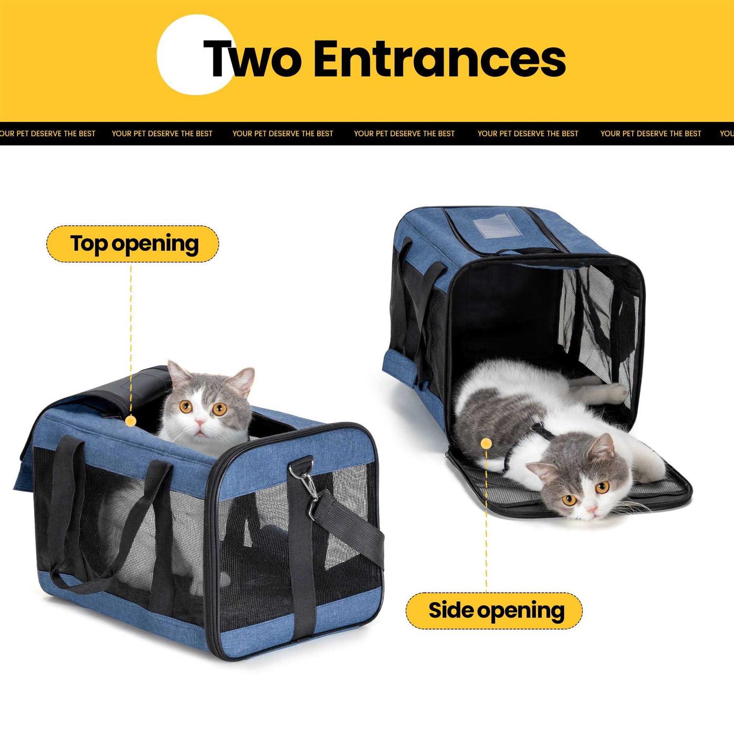 Alternative view of Conlun Cat Carrier Airline Approved Soft-Sided Dog Carrier with Inner Safety Leash