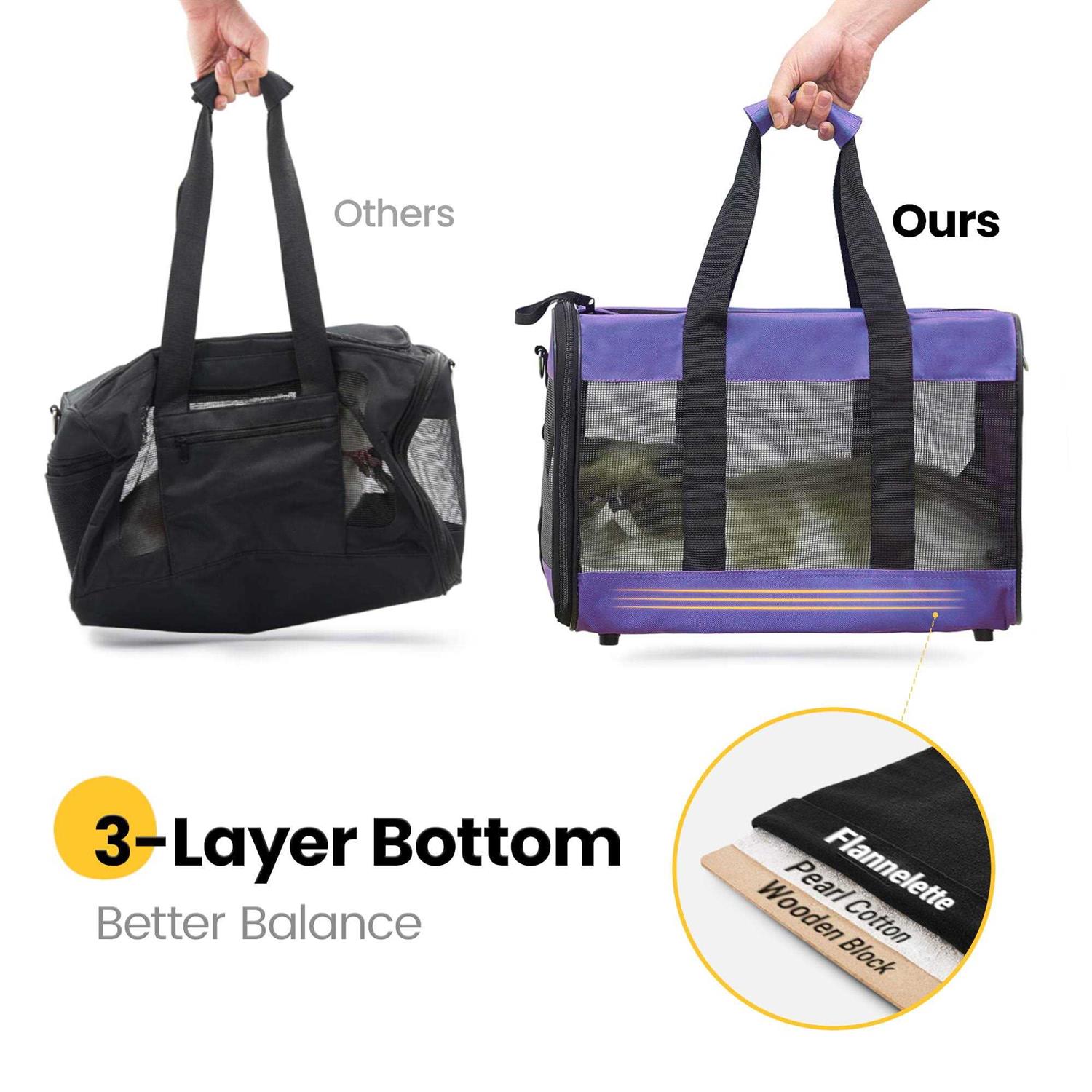 Alternative view of Conlun Cat Carrier Airline Approved Soft-Sided Dog Carrier with Inner Safety Leash