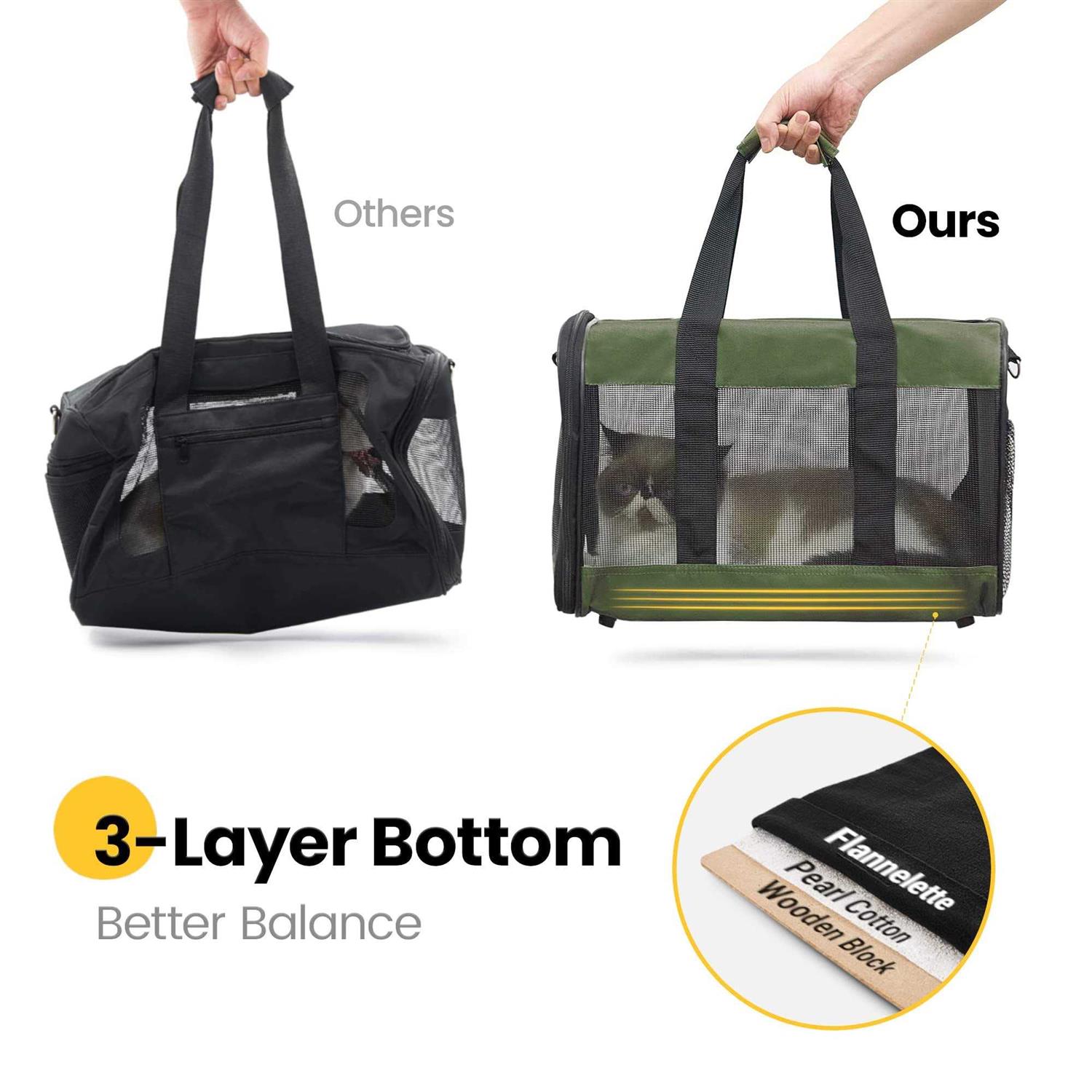 Alternative view of Conlun Cat Carrier Airline Approved Soft-Sided Dog Carrier with Inner Safety Leash