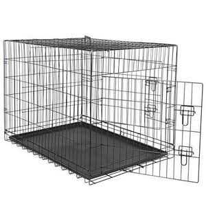 Alternative view of Pet Republic 303642Inches Double Door Dog Crate Folding Metal Wire Dog Kennel Cage with Tray for Smallmediumlarge Dogs Indoor Outdoor Travel