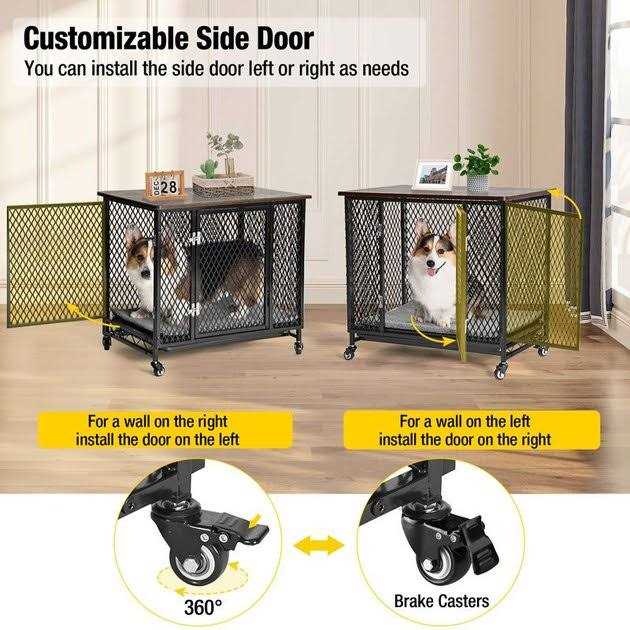 Alternative view of Aivituvin Dog Crate Furniture Side End Table with Tray AIR79
