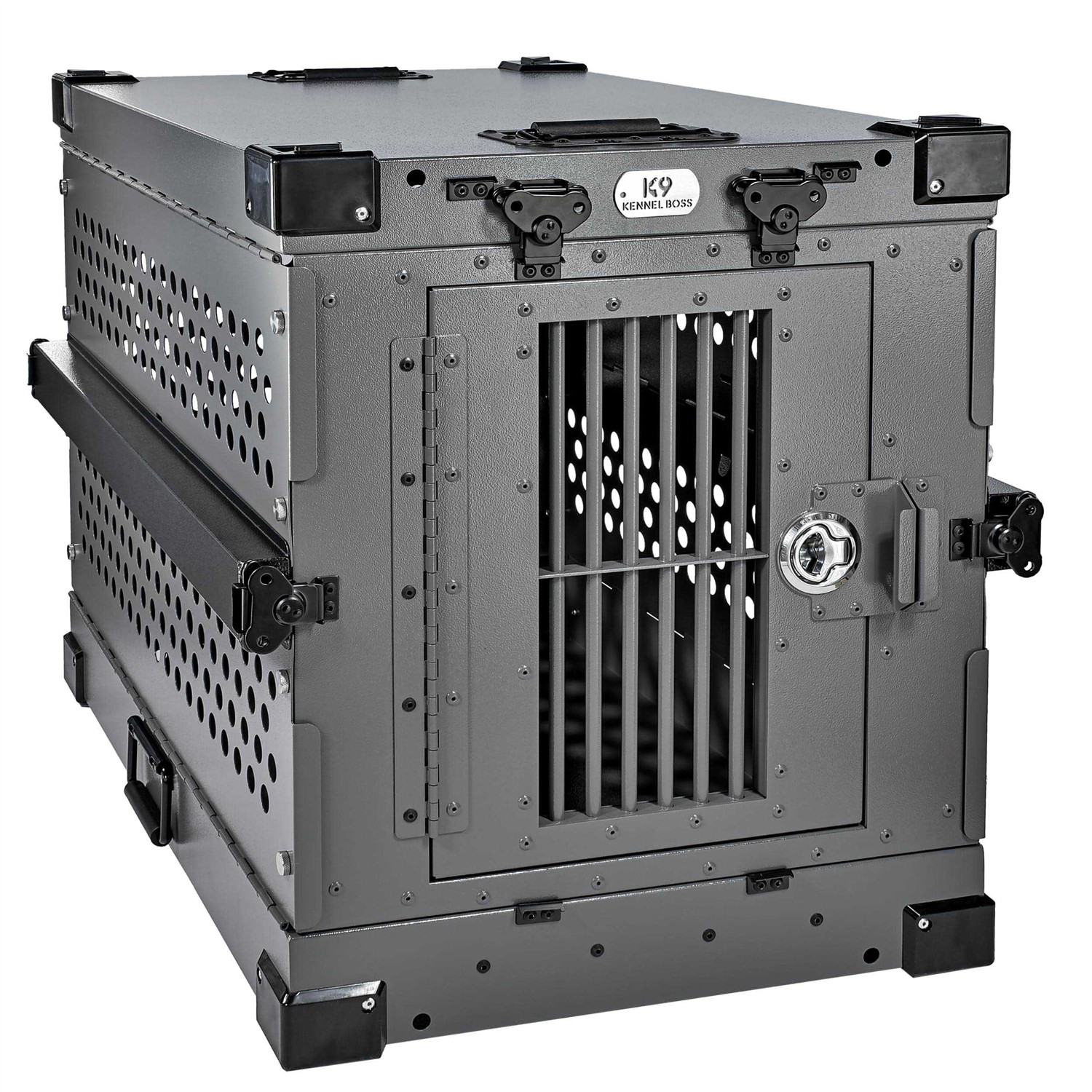 K9 Kennel Boss Heavy Duty Fully Collapsible Powder-Coated Aluminum Dog Crate