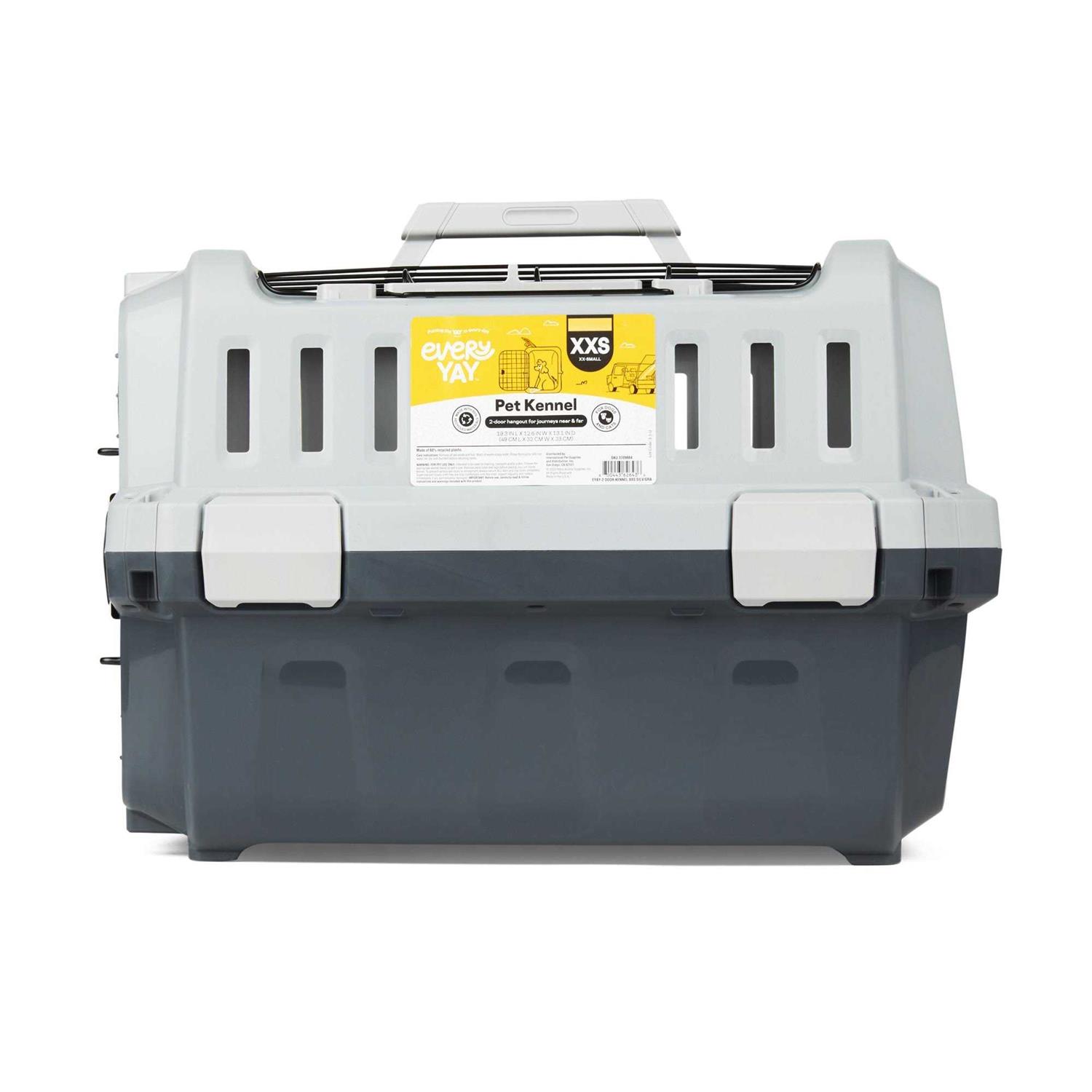 Alternative view of EveryYay Going Places Grey 2-Door Pet Kennel
