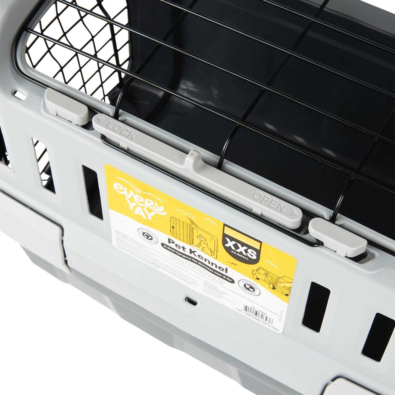 Alternative view of EveryYay Going Places Grey 2-Door Pet Kennel