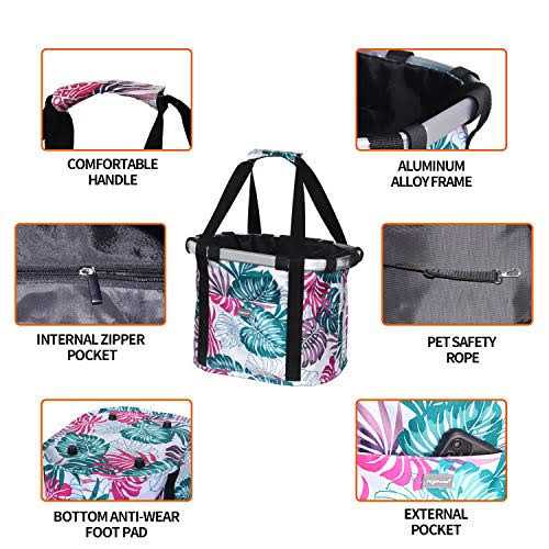 Alternative view of Raymace Bicycle Basket Dog Bike Handlebar Basket Front,Folding Detachable Quick Release Easy Install,Cycling Picnic Bag
