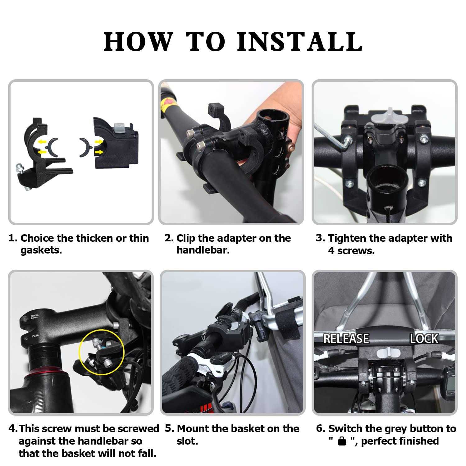 Alternative view of Raymace Bicycle Basket Dog Bike Handlebar Basket Front,Folding Detachable Quick Release Easy Install,Cycling Picnic Bag
