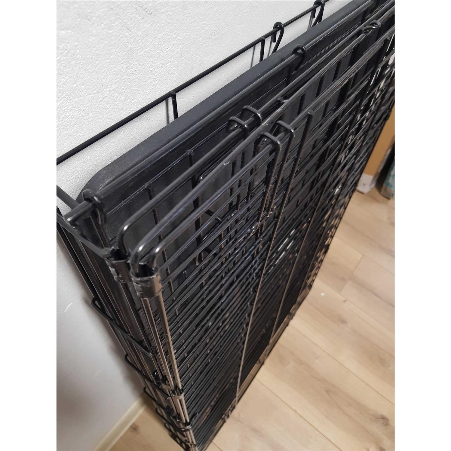 Alternative view of Amazon Basics Foldable Metal Wire Dog Crate with Tray