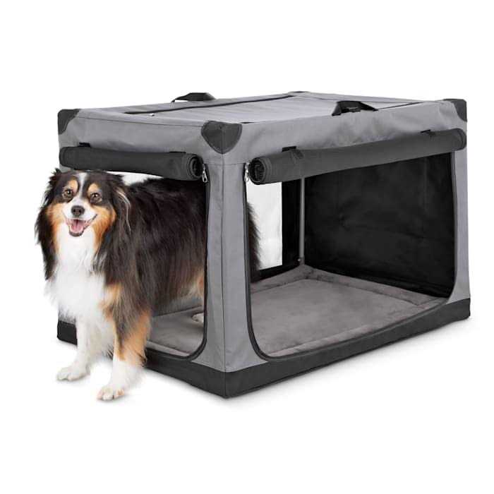 EveryYay Essentials Portable Canvas Dark Grey Dog Crate