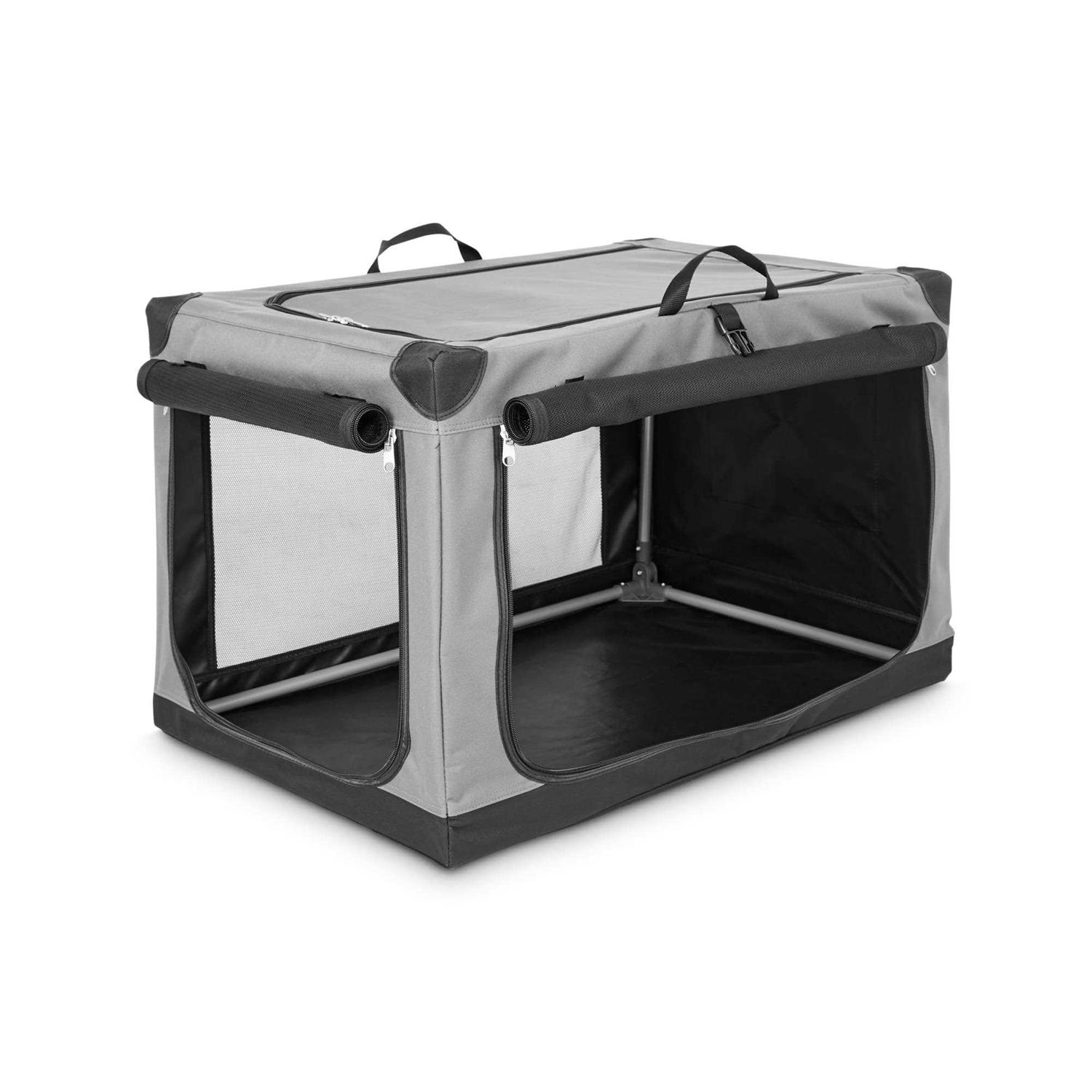 Alternative view of EveryYay Essentials Portable Canvas Dark Grey Dog Crate