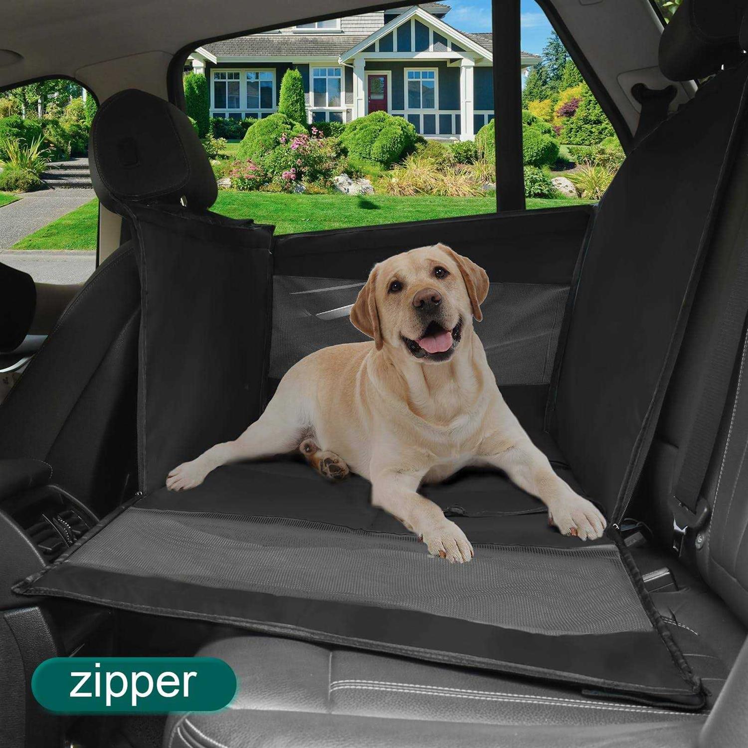 Alternative view of ELEGX 29.5 Extra Large Dog Car Seat,for Up to 65 lbs or 2 Small Dogs,Dog Booster Car Seat,Seat Extender for Dogs,Ventilated and Breathable,with 4