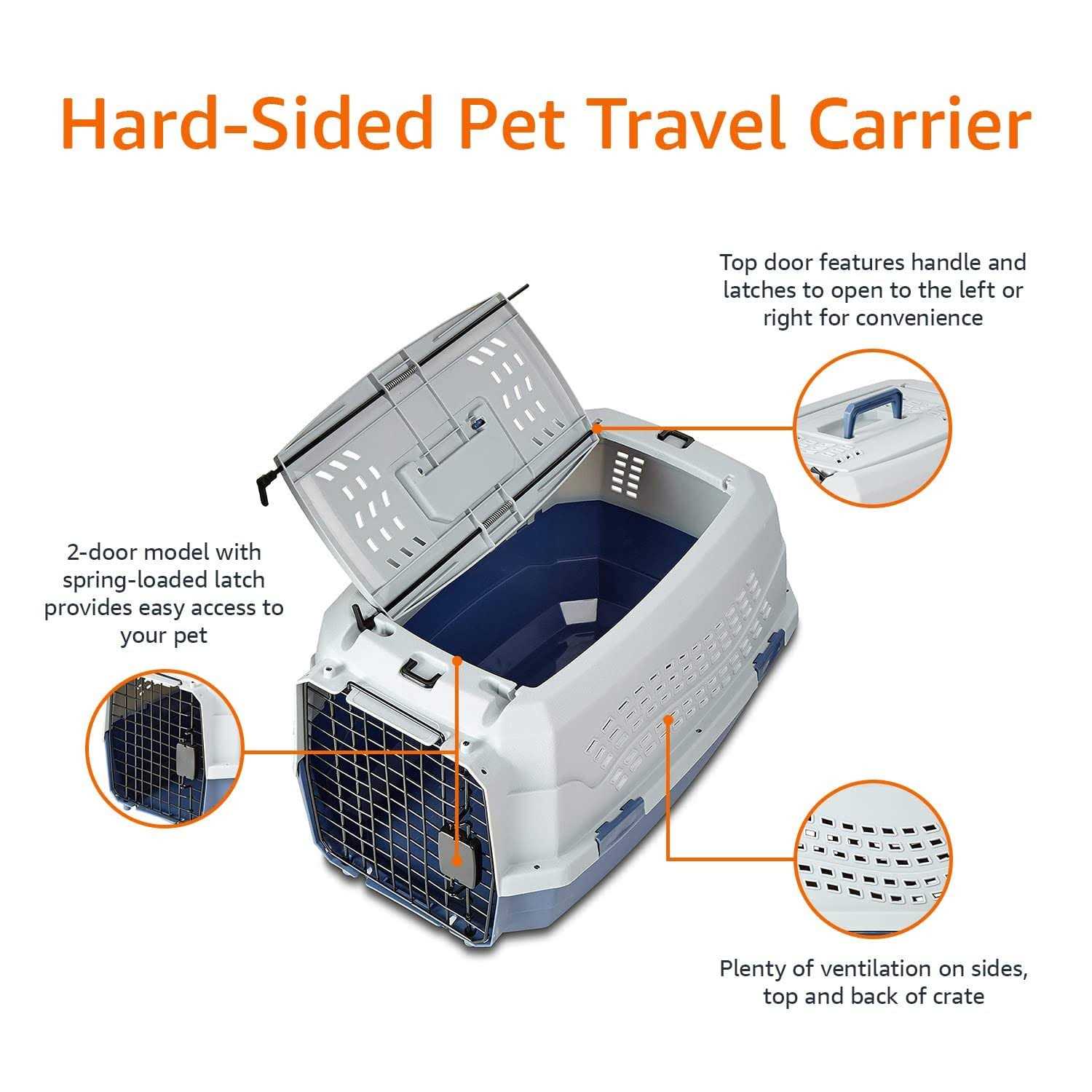 Alternative view of Amazon Basics Basics Two-Door Top-Load Hard-Sided Pet Travel Carrier