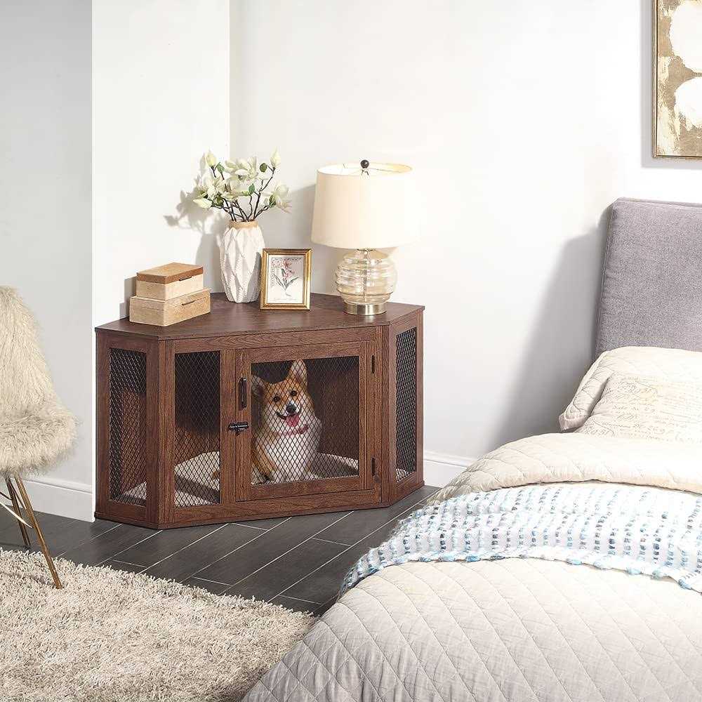 Alternative view of Unipaws Furniture Style Corner Dog Crate