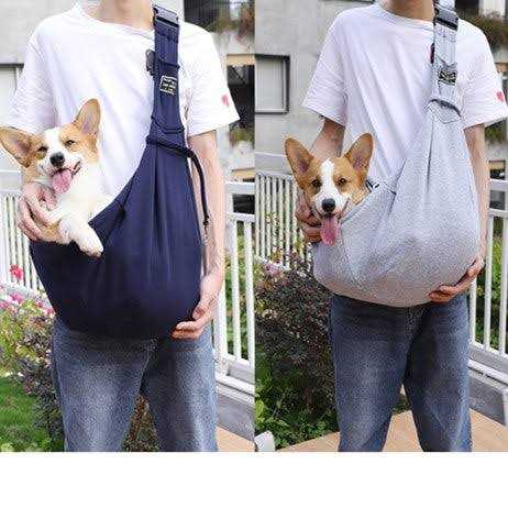 Alternative view of Cuby Dog and Cat Sling Carrier Hands Free Reversible Pet Papoose Bag Soft Pouch and Tote Design Suitable for Puppy