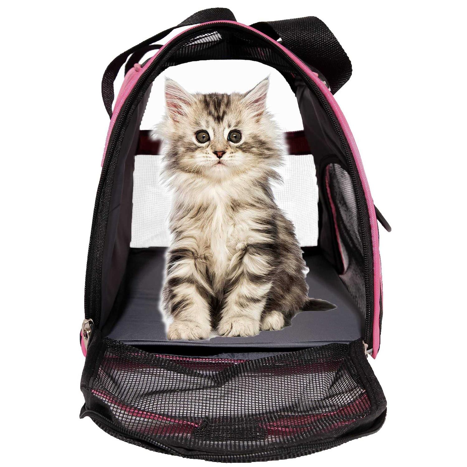 Alternative view of MuchL Cat Carrier Soft-Sided Pet Travel Carrier for Medium Cats Small Cats Dog Carriers for Small Dogs Puppy Comfort Portable Foldable Dog Cat Pet