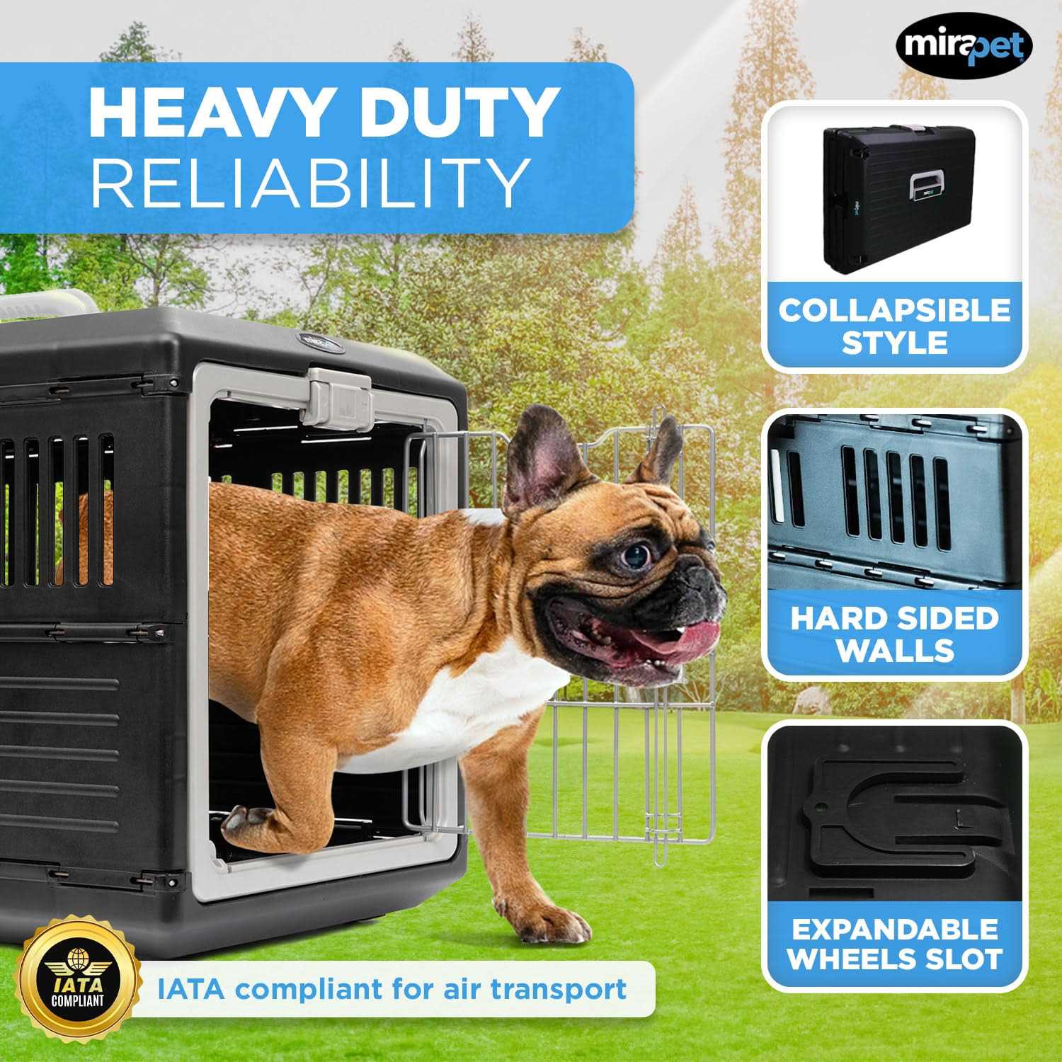 Alternative view of Mirapet USA Pet carriers Airline Tsa Approved Travel crates for Cats and Dogs