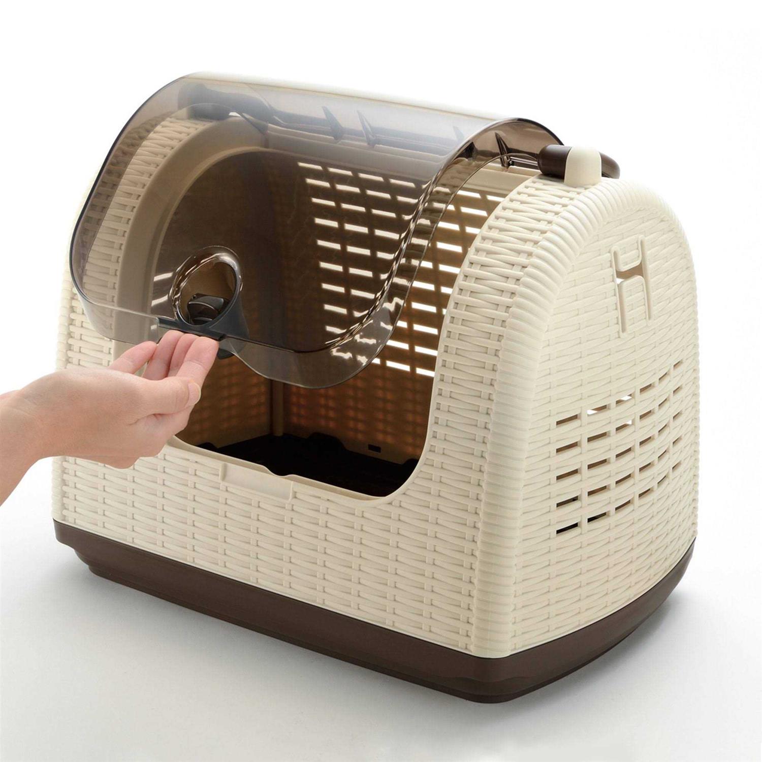 Alternative view of Richell Faux Wicker Pet Carrier